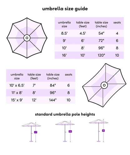 Nyasia 15 Ft. X 9 Ft. Rectangular Market Umbrella with Base (Sand Not Included)