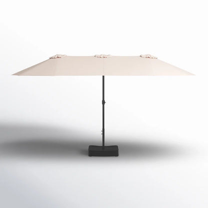 Nyasia 15 Ft. X 9 Ft. Rectangular Market Umbrella with Base (Sand Not Included)
