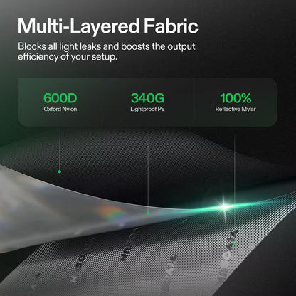 4 Ft. X 4 Ft. Mylar Hydroponic Grow Tent with Observation Window and Floor Tray