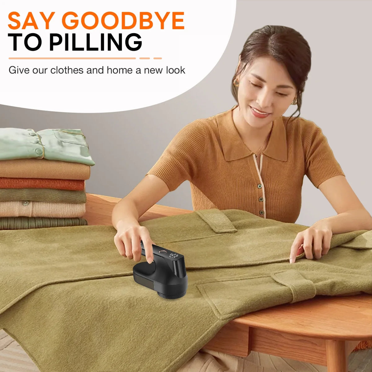 Fabric Shaver, Electric Lint Remover, Lint Shaver, Sweater Defuzzer with LED Display