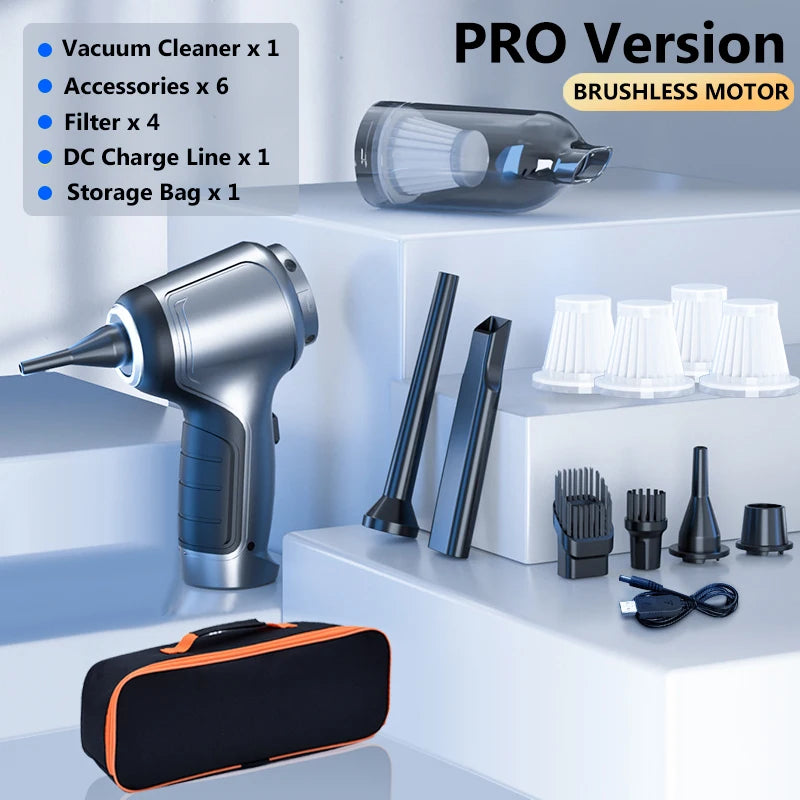 95000Pa Car Wireless Vacuum Cleaner Wet Dry Vacuum Cleaner Cordless Handheld Auto Vacuum Home & Dual Use Mini Vacuum Cleaner